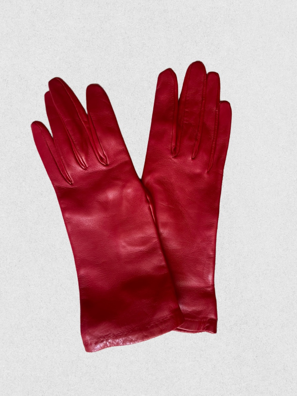 Vintage I.Magnin Women's Classic Red Leather Gloves